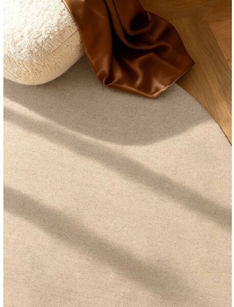 Bež ročno tkana volnena okrogla preproga ø 200 cm Puristic Knots – Elle Decoration