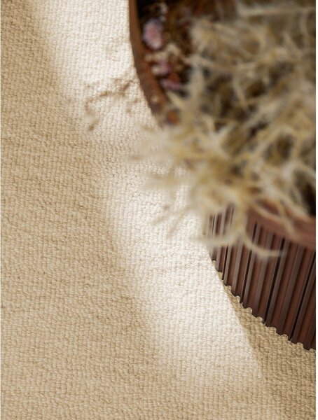 Bež ročno tkana volnena okrogla preproga ø 200 cm Puristic Knots – Elle Decoration