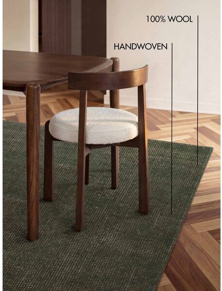 Temno zelena ročno tkana volnena preproga 120x170 cm Greenwich – Ted Baker