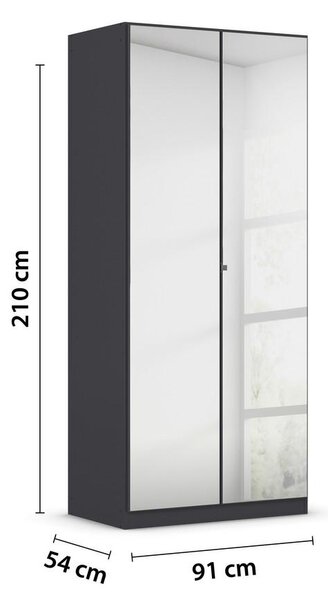 Modern Living Omara Za Oblačila Reflect, Temno Siva