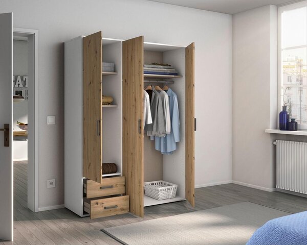 Modern Living Omara S Klasičnimi Vrati Voyager, Barva Hrasta, Bela