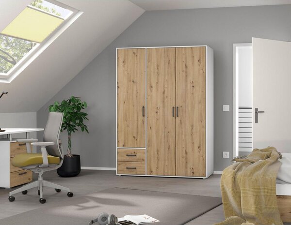 Modern Living Omara S Klasičnimi Vrati Voyager, Barva Hrasta, Bela