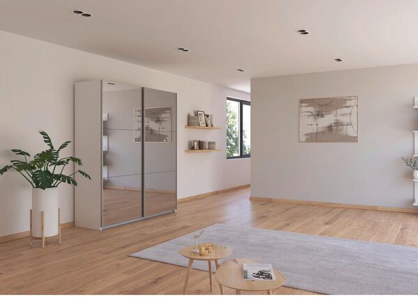 Modern Living Omara Z Drsnimi Vrati Reflect, Bela