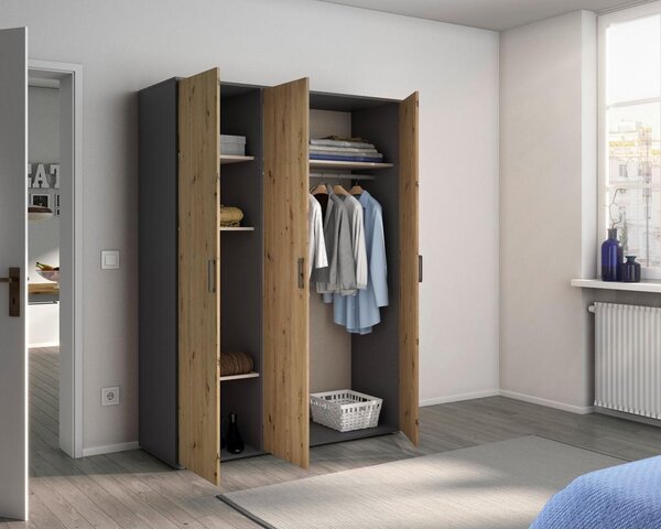 Modern Living Omara S Klasičnimi Vrati Voyager, Barva Hrasta, Siva
