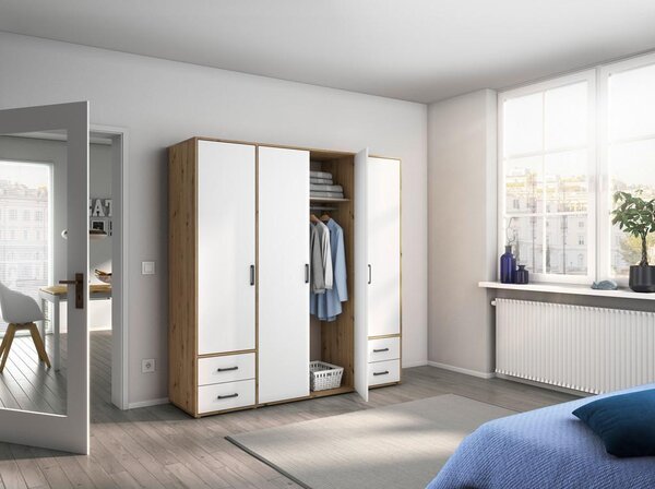 Modern Living Omara S Klasičnimi Vrati Voyager, Barva Hrasta, Bela