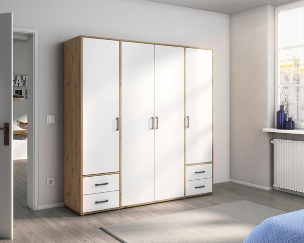 Modern Living Omara S Klasičnimi Vrati Voyager, Barva Hrasta, Bela