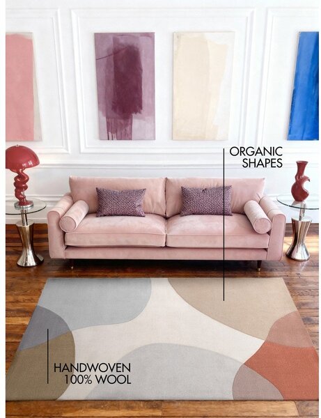 Bež ročno tkana volnena preproga 120x170 cm Hackney Clarissa – Ted Baker