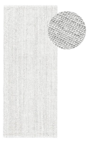 Svetlo siv obojestranski ročno tkan tekač iz jute 80x200 cm Bouclé Jaipur – Hanse Home
