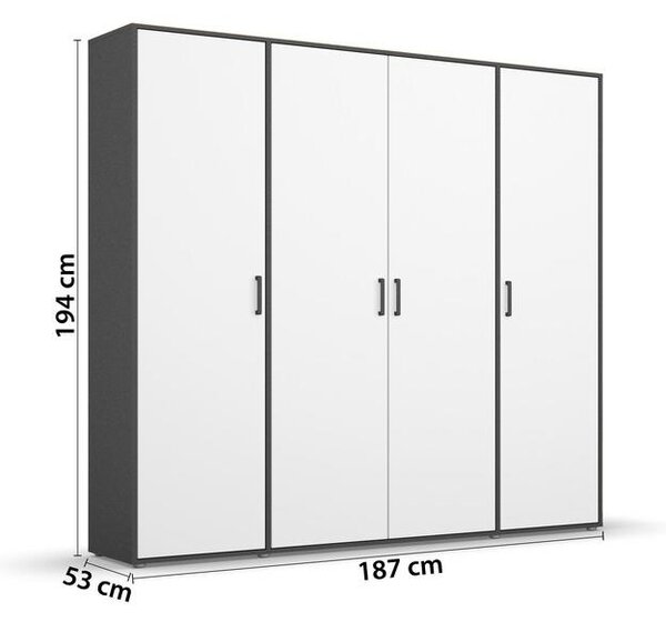 Modern Living Omara S Klasičnimi Vrati Voyager, Bela, Siva