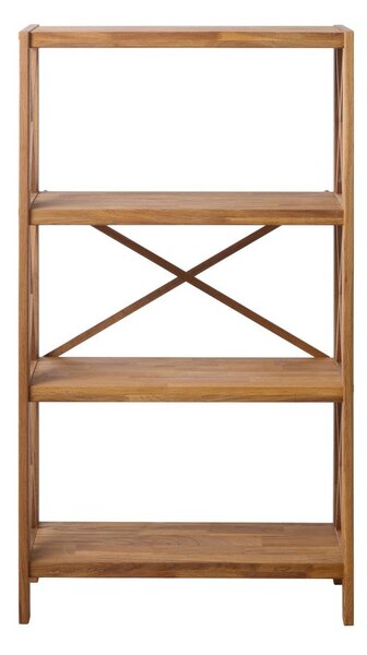 Regal iz masivnega hrasta v naravni barvi 70x124 cm X-Shelf – Unique Furniture