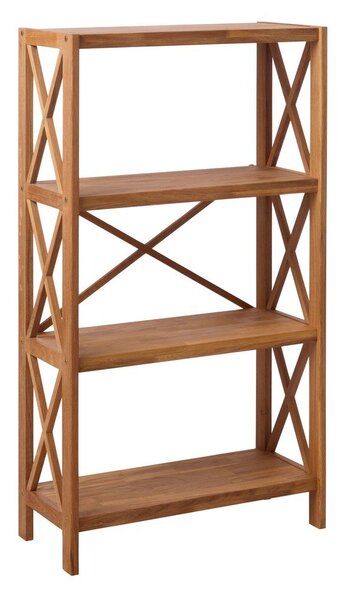 Regal iz masivnega hrasta v naravni barvi 70x124 cm X-Shelf – Unique Furniture