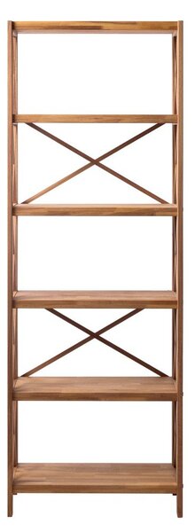 Regal iz masivnega hrasta v naravni barvi 70x198 cm X-Shelf – Unique Furniture