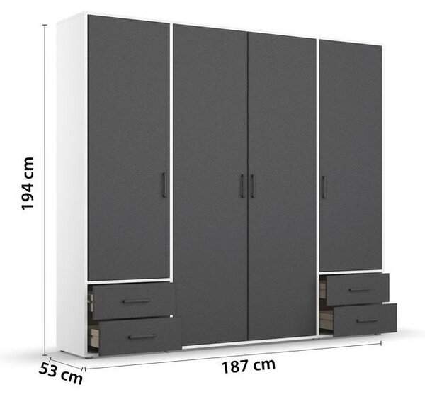 Modern Living Omara S Klasičnimi Vrati Voyager, Siva, Bela