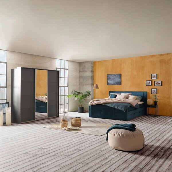 Modern Living Omara Z Drsnimi Vrati Miami, Temno Siva