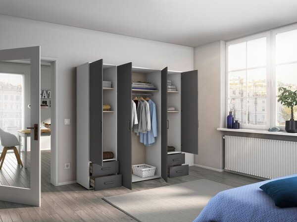 Modern Living Omara S Klasičnimi Vrati Voyager, Siva, Bela