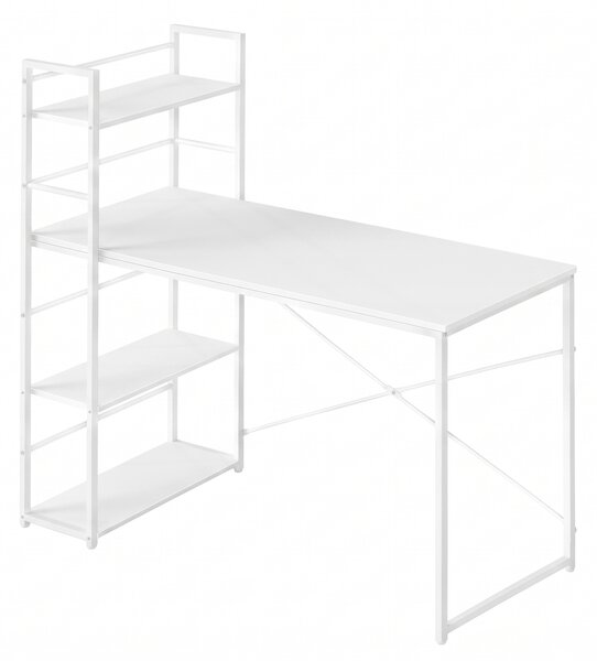 Pisalna miza MAX 4.0 z regalom 120x44 cm, bela