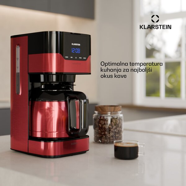 Klarstein Arabica 800W, kavni aparat, EasyTouch Control, srebrno/črna