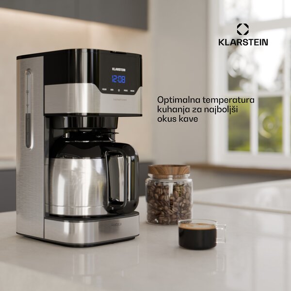 Klarstein Arabica 800W, kavni aparat, EasyTouch Control, srebrno/črna
