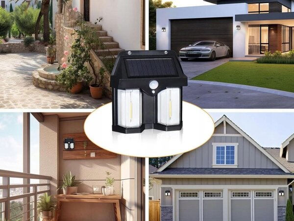Solarna LED stenska svetilka s senzorjem gibanja 1200lm
