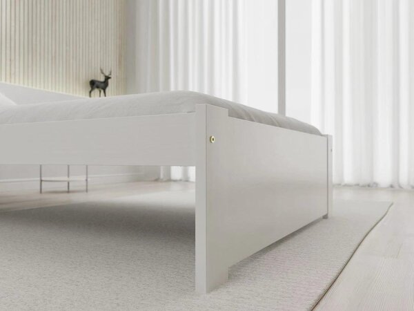 Postelja IKAROS 80 x 200 cm, bela Posteljno dno: Z letveno posteljno dno, Vzmetnica: Brez vzmetnice