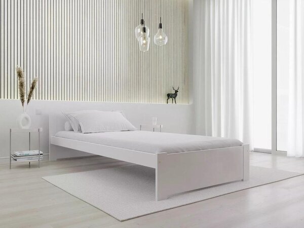 Postelja IKAROS 80 x 200 cm, bela Posteljno dno: Z letveno posteljno dno, Vzmetnica: Brez vzmetnice
