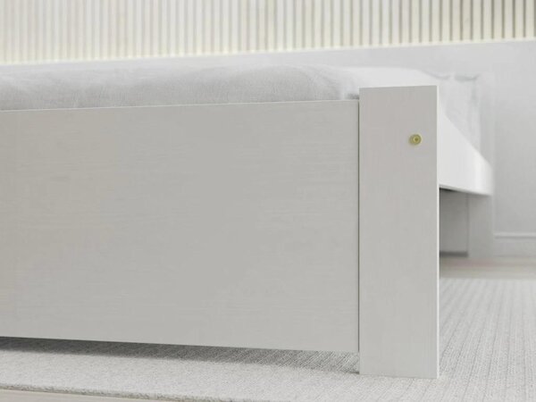 Postelja IKAROS 80 x 200 cm, bela Posteljno dno: Z letveno posteljno dno, Vzmetnica: Brez vzmetnice