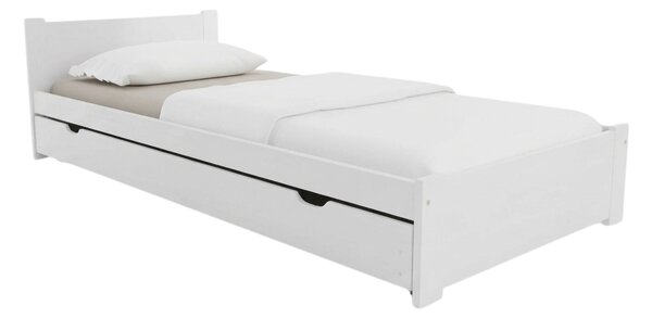 Postelja IKAROS 80 x 200 cm, bela Posteljno dno: Z letveno posteljno dno, Vzmetnica: Brez vzmetnice