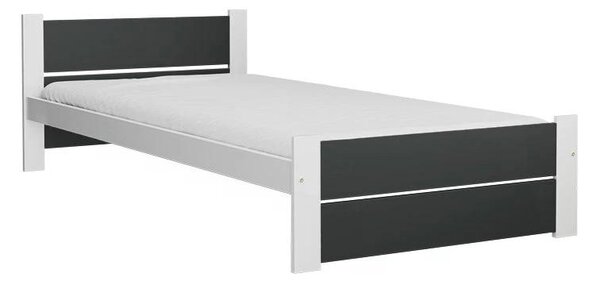 Postelja IKAROS DOUBLE 80 x 200 cm, antracit/bela Posteljno dno: Z letveno posteljno dno, Vzmetnica: Brez vzmetnice