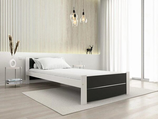 Postelja IKAROS DOUBLE 80 x 200 cm, antracit/bela Posteljno dno: Z letveno posteljno dno, Vzmetnica: Brez vzmetnice