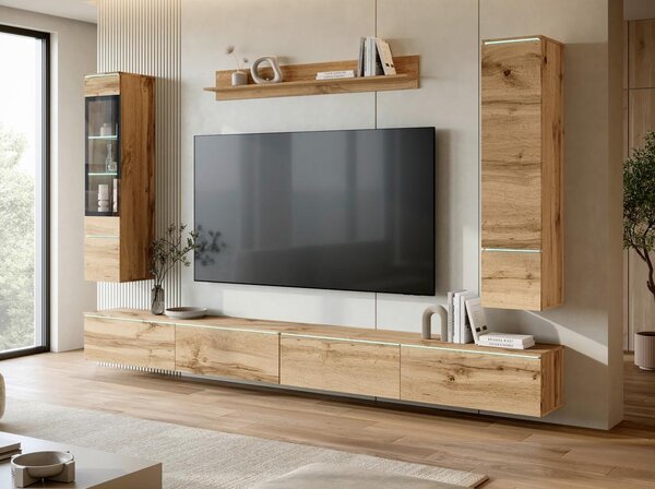 P & B Dnevni Regal Vera Xxl, Barva Hrasta, 5-Delni