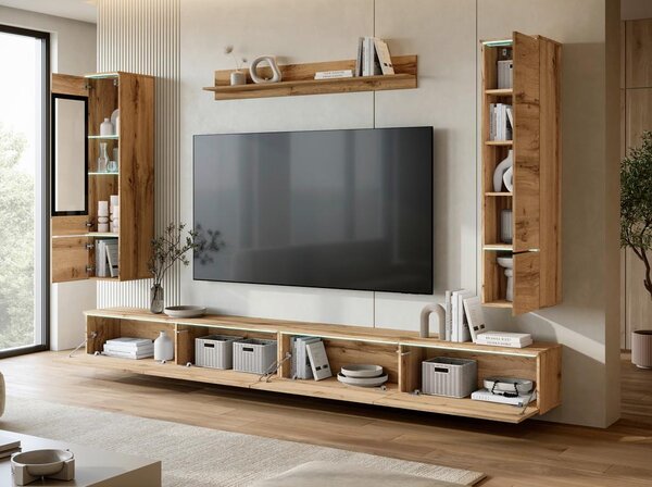 P & B Dnevni Regal Vera Xxl, Barva Hrasta, 5-Delni