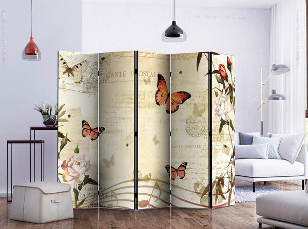 Artgeist Paravan Melody Of Butterflies I, 5-Delni, Enostranski