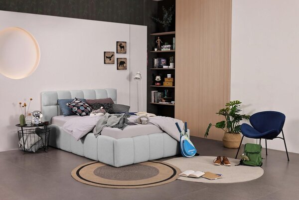 Modern Living Oblazinjena Postelja Ascona, Svetlo Siva, 140x200