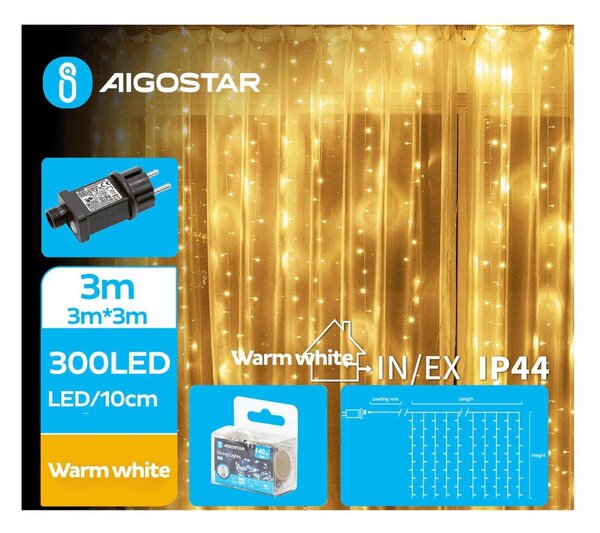 Aigostar - LED Zunanja božična veriga 300xLED/8 funkcij 6x3m IP44 topla bela