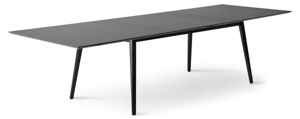 Črna raztegljiva jedilna miza s črno mizno ploščo 100x210 cm Meza – Hammel Furniture