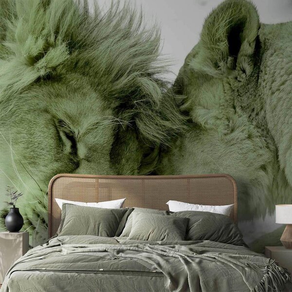 Artgeist Fototapeta Lion Tenderness, 150x105cm