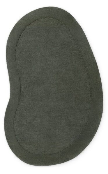 Temno zelena ročno tkana preproga iz mešanice volne 125x200 cm Kari Organic – Villeroy&Boch