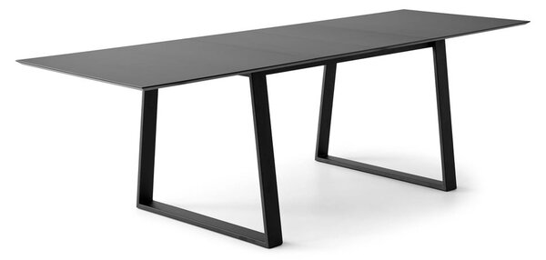 Črna raztegljiva jedilna miza s črno mizno ploščo 90x165 cm Meza – Hammel Furniture