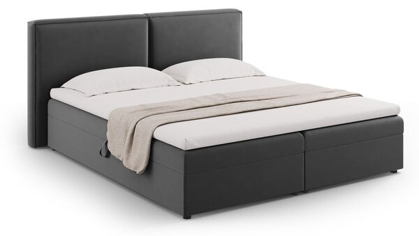 Temno siva boxspring postelja s prostorom za shranjevanje 160x200 cm Arendal – Cosmopolitan Design