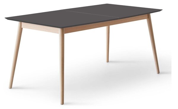 Črna/v naravni barvi raztegljiva jedilna miza s črno mizno ploščo 90x165 cm Meza – Hammel Furniture