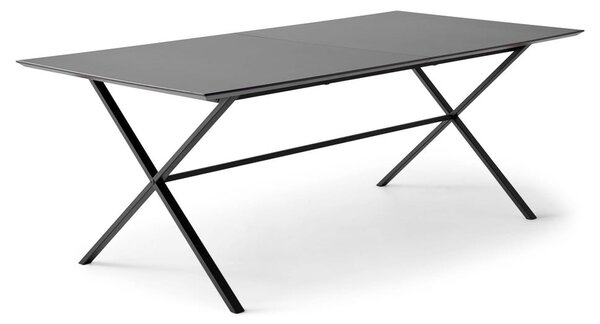 Črna raztegljiva jedilna miza s črno mizno ploščo 100x210 cm Meza – Hammel Furniture