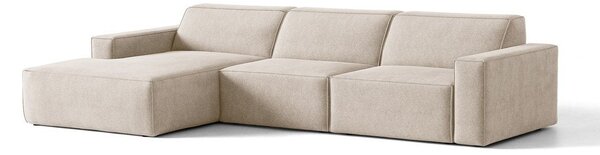 Bež kotna sedežna garnitura (levi kot/z ležalnikom) Jodie – Micadoni