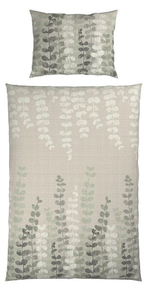 POSTELJNINA 140/200 cm flanela rjavosiva