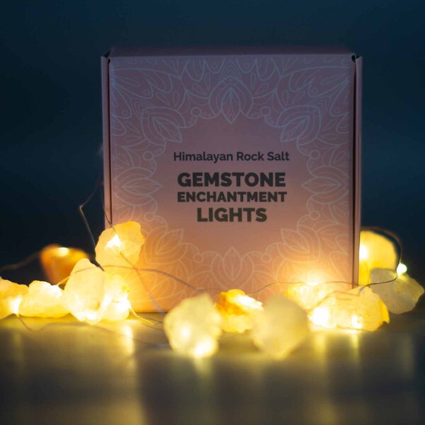 Kristalne čarobne lučke – Citrin - Gemstone, led lights - Home warming