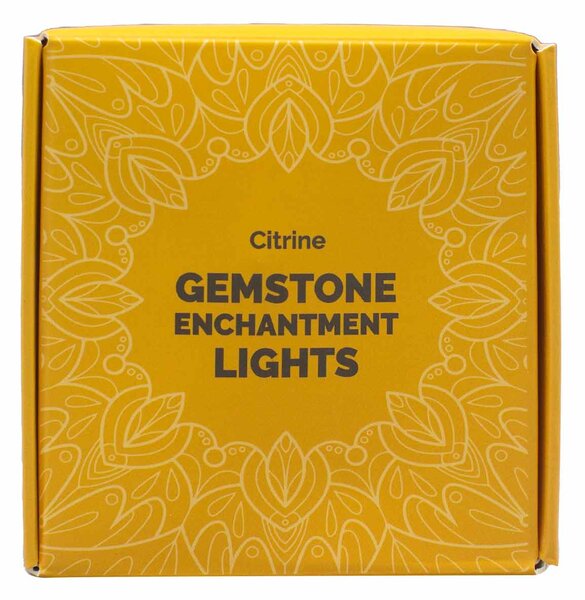 Kristalne čarobne lučke – Citrin - Gemstone, led lights - Home warming