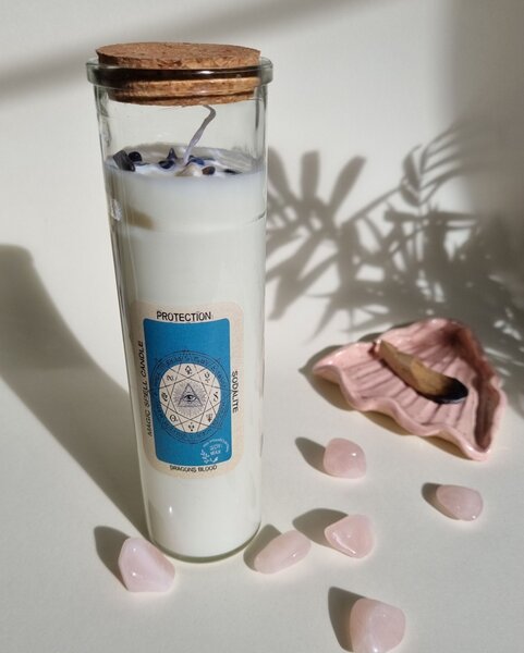 Energijska sveča – ZAŠČITA - Glass, Soywax - Birma - Home warming