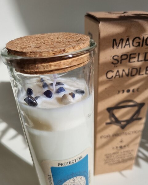 Energijska sveča – ZAŠČITA - Glass, Soywax - Birma - Home warming