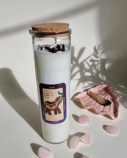 Energijska sveča – SREČA - Glass, Soywax - Home warming - Birma