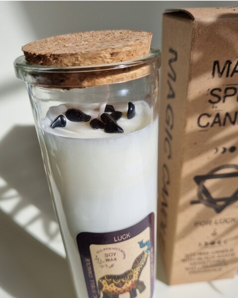 Energijska sveča – SREČA - Glass, Soywax - Home warming - Birma