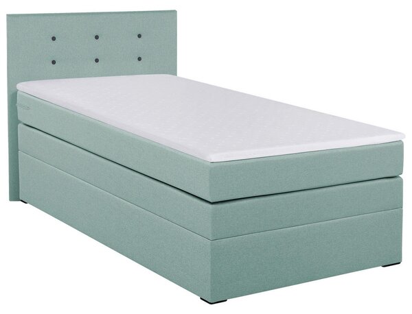 BOXSPRING POSTELJA 90 cm x 200 cm , tekstil, leseni material metino zelena